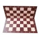 Šachovnice skládací omyvatelná (PVC), barevné provedení jemná imitace dřeva mahagonové barvy, 51x51 cm
